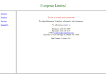 Tablet Screenshot of evergreenltd.com